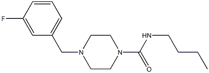 N-butyl-4-[(3-fluorophenyl)methyl]piperazine-1-carboxamide Struktur