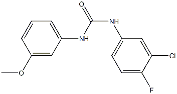 1-(3-chloro-4-fluorophenyl)-3-(3-methoxyphenyl)urea Struktur