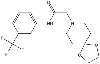 2-(1,4-dioxa-8-azaspiro[4.5]decan-8-yl)-N-[3-(trifluoromethyl)phenyl]acetamide Struktur