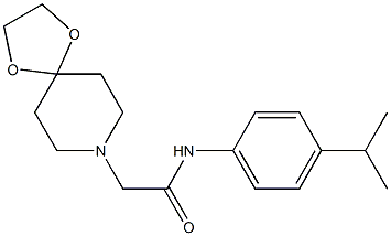 2-(1,4-dioxa-8-azaspiro[4.5]decan-8-yl)-N-(4-propan-2-ylphenyl)acetamide Struktur