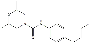 N-(4-butylphenyl)-2,6-dimethylmorpholine-4-carboxamide Struktur