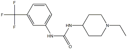 1-(1-ethylpiperidin-4-yl)-3-[3-(trifluoromethyl)phenyl]urea Struktur