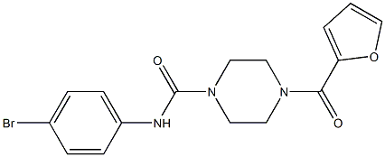 N-(4-bromophenyl)-4-(furan-2-carbonyl)piperazine-1-carboxamide Struktur