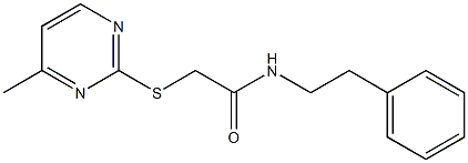 2-(4-methylpyrimidin-2-yl)sulfanyl-N-(2-phenylethyl)acetamide Struktur