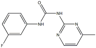 1-(3-fluorophenyl)-3-(4-methylpyrimidin-2-yl)urea Struktur