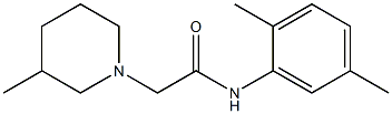 N-(2,5-dimethylphenyl)-2-(3-methylpiperidin-1-yl)acetamide Struktur