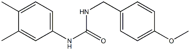 1-(3,4-dimethylphenyl)-3-[(4-methoxyphenyl)methyl]urea Struktur