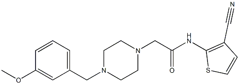 N-(3-cyanothiophen-2-yl)-2-[4-[(3-methoxyphenyl)methyl]piperazin-1-yl]acetamide Struktur