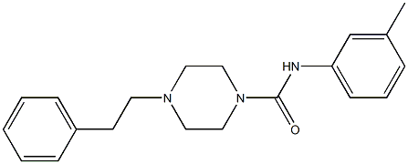 N-(3-methylphenyl)-4-(2-phenylethyl)piperazine-1-carboxamide Struktur