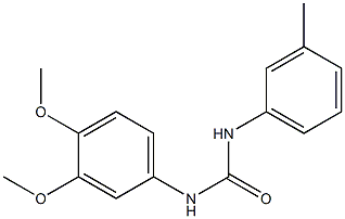 1-(3,4-dimethoxyphenyl)-3-(3-methylphenyl)urea Struktur