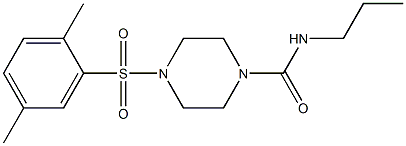 4-(2,5-dimethylphenyl)sulfonyl-N-propylpiperazine-1-carboxamide Struktur