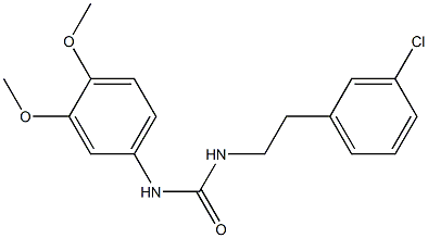 1-[2-(3-chlorophenyl)ethyl]-3-(3,4-dimethoxyphenyl)urea Struktur