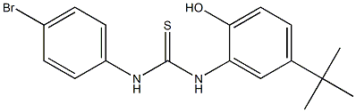 1-(4-bromophenyl)-3-(5-tert-butyl-2-hydroxyphenyl)thiourea Struktur