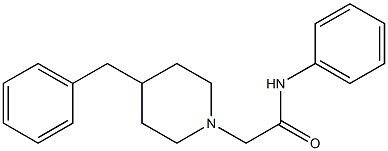 2-(4-benzylpiperidin-1-yl)-N-phenylacetamide Struktur