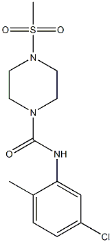 N-(5-chloro-2-methylphenyl)-4-methylsulfonylpiperazine-1-carboxamide Struktur