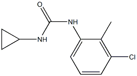 1-(3-chloro-2-methylphenyl)-3-cyclopropylurea Struktur