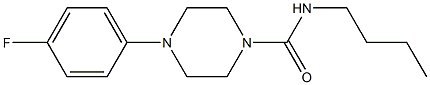 N-butyl-4-(4-fluorophenyl)piperazine-1-carboxamide Struktur