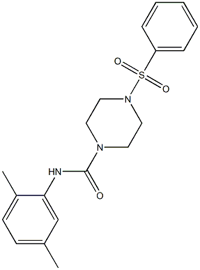 4-(benzenesulfonyl)-N-(2,5-dimethylphenyl)piperazine-1-carboxamide Struktur