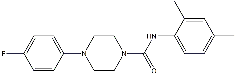 N-(2,4-dimethylphenyl)-4-(4-fluorophenyl)piperazine-1-carboxamide Struktur