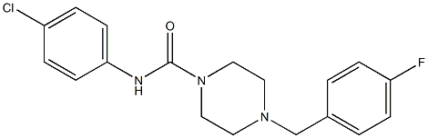 N-(4-chlorophenyl)-4-[(4-fluorophenyl)methyl]piperazine-1-carboxamide Struktur