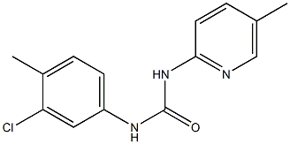 1-(3-chloro-4-methylphenyl)-3-(5-methylpyridin-2-yl)urea Struktur