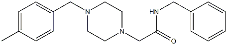 N-benzyl-2-[4-[(4-methylphenyl)methyl]piperazin-1-yl]acetamide Struktur