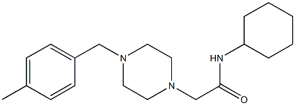 N-cyclohexyl-2-[4-[(4-methylphenyl)methyl]piperazin-1-yl]acetamide Struktur