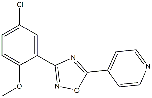 3-(5-chloro-2-methoxyphenyl)-5-pyridin-4-yl-1,2,4-oxadiazole Struktur