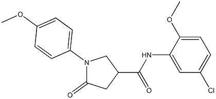 N-(5-chloro-2-methoxyphenyl)-1-(4-methoxyphenyl)-5-oxopyrrolidine-3-carboxamide Struktur