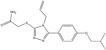 2-[[5-[4-(2-methylpropoxy)phenyl]-4-prop-2-enyl-1,2,4-triazol-3-yl]sulfanyl]acetamide Struktur