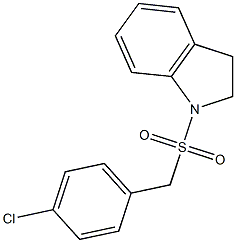 1-[(4-chlorophenyl)methylsulfonyl]-2,3-dihydroindole Struktur