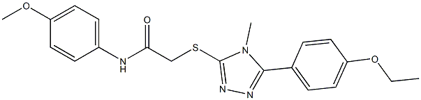 2-[[5-(4-ethoxyphenyl)-4-methyl-1,2,4-triazol-3-yl]sulfanyl]-N-(4-methoxyphenyl)acetamide Struktur