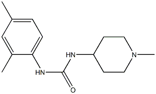 1-(2,4-dimethylphenyl)-3-(1-methylpiperidin-4-yl)urea Struktur