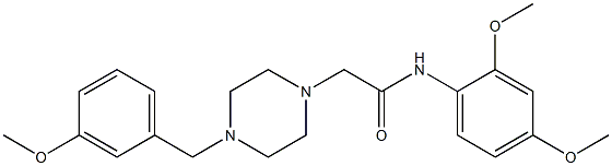 N-(2,4-dimethoxyphenyl)-2-[4-[(3-methoxyphenyl)methyl]piperazin-1-yl]acetamide Struktur