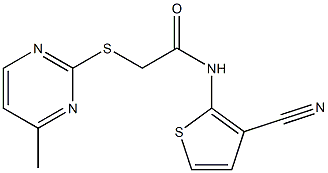 N-(3-cyanothiophen-2-yl)-2-(4-methylpyrimidin-2-yl)sulfanylacetamide Struktur