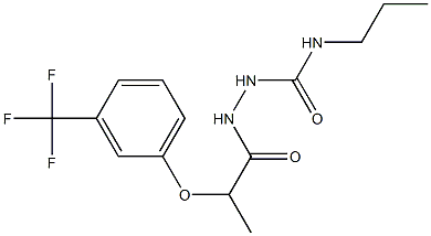 1-propyl-3-[2-[3-(trifluoromethyl)phenoxy]propanoylamino]urea Struktur