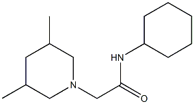 N-cyclohexyl-2-(3,5-dimethylpiperidin-1-yl)acetamide Struktur