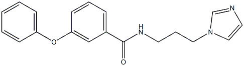 N-(3-imidazol-1-ylpropyl)-3-phenoxybenzamide Struktur