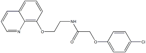 2-(4-chlorophenoxy)-N-(2-quinolin-8-yloxyethyl)acetamide Struktur