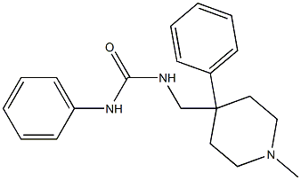 1-[(1-methyl-4-phenylpiperidin-4-yl)methyl]-3-phenylurea Struktur