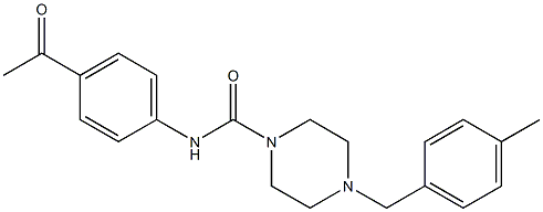 N-(4-acetylphenyl)-4-[(4-methylphenyl)methyl]piperazine-1-carboxamide Struktur