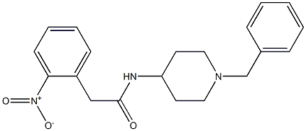 N-(1-benzylpiperidin-4-yl)-2-(2-nitrophenyl)acetamide Struktur