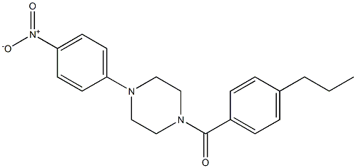 [4-(4-nitrophenyl)piperazin-1-yl]-(4-propylphenyl)methanone Struktur