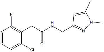 2-(2-chloro-6-fluorophenyl)-N-[(1,5-dimethylpyrazol-3-yl)methyl]acetamide Struktur