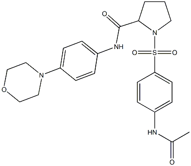 1-(4-acetamidophenyl)sulfonyl-N-(4-morpholin-4-ylphenyl)pyrrolidine-2-carboxamide Struktur