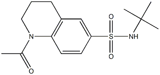 1-acetyl-N-tert-butyl-3,4-dihydro-2H-quinoline-6-sulfonamide Structure