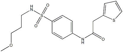 N-[4-(3-methoxypropylsulfamoyl)phenyl]-2-thiophen-2-ylacetamide