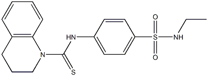 N-[4-(ethylsulfamoyl)phenyl]-3,4-dihydro-2H-quinoline-1-carbothioamide Struktur