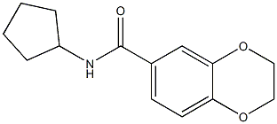 N-cyclopentyl-2,3-dihydro-1,4-benzodioxine-6-carboxamide Struktur