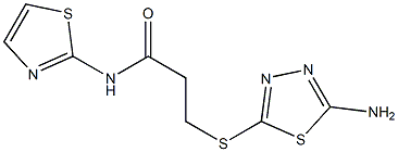 3-[(5-amino-1,3,4-thiadiazol-2-yl)sulfanyl]-N-(1,3-thiazol-2-yl)propanamide Struktur